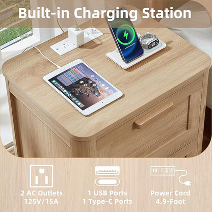 Joaxswe Farmhouse Nightstand