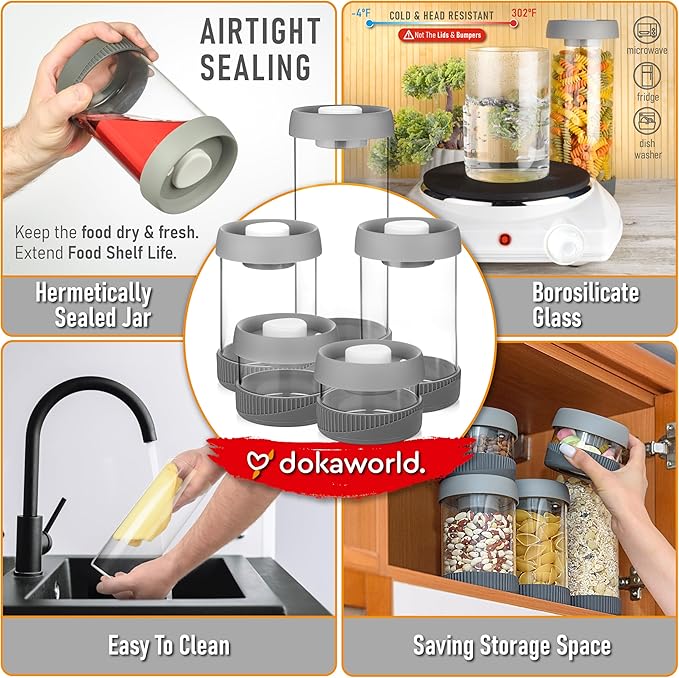 Glass Canisters Set