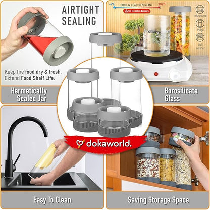 Glass Canisters Set