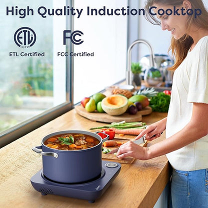 CIARRA CATIH1A-M Portable Induction Cooktop, Slim Single Electric Countertop