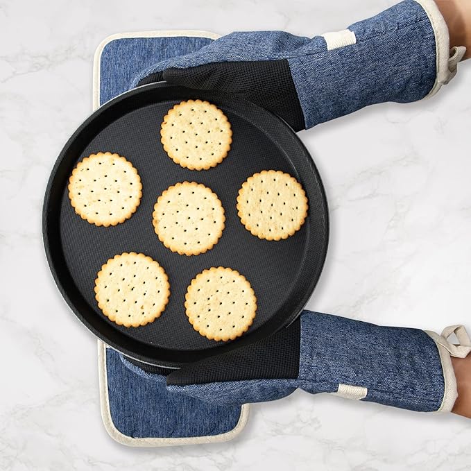 Oven Mitts and PotHolders Sets, Non-Slip Neoprene Oven Mitts are Suitable