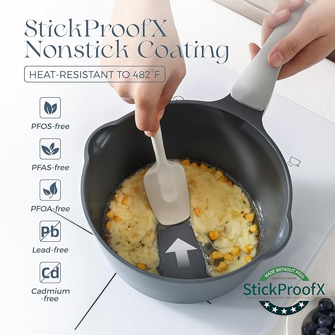 PRICUSIS Ceramic Nonstick Saucepan