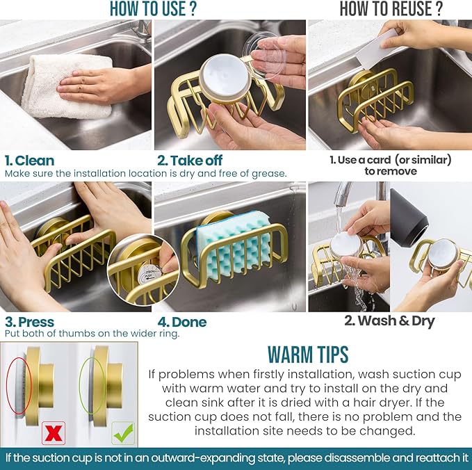 TAILI Sponge Holder for Kitchen Sink