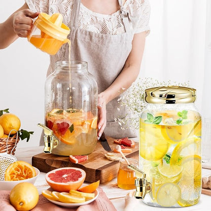 Havawish 2 Pcs 1 Gallon Plastic Beverage Dispenser