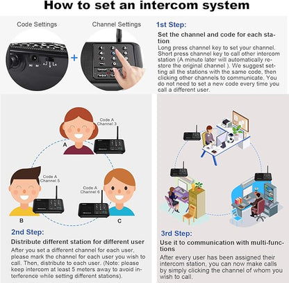Wuloo Intercoms Wireless for Home 1 Mile Range 10
