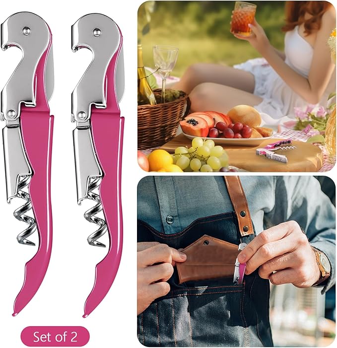 HYZ 2-Pack Wine Opener Waiter Corkscrew, Professional Wine Key