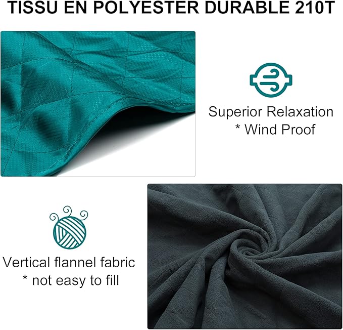 Forceatt Camping Blanket, 79" X 57" Large Outdoor Blanket, Sandproof, Waterproof for Outdoor Festivals, Beaches, Picnics, Stadium，Camping, Parks, Hiking, Travel, Family Suitable for 4 Seasons.