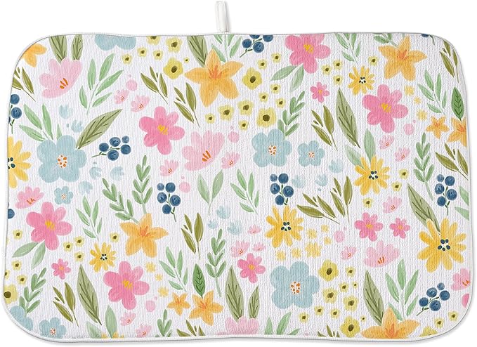 Spring Dish Drying Mat 18x24 Inches