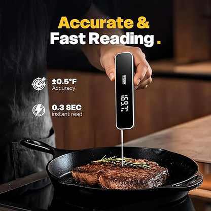 0.3 Sec Instant Read Meat Thermometer Digital, Food Thermometer