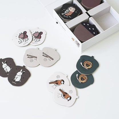 Wee Gallery Memory Game - Woodland Animals and Plants - Brain Building Matching Activity - Animal Recognition, Motor Skills, Creative Play, and Problem Solving for Children