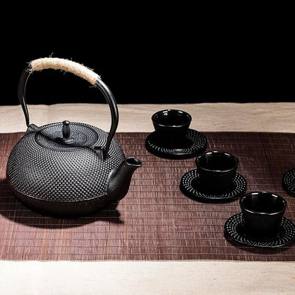 Big Cast Iron Teapot, Japanese Tetsubin Tea Kettle for Stovetop Safe, Cast Iron Tea Pot with Stainless Steel Infuser for Loose Tea and Enameled Interior(1800ml/60.9oz)