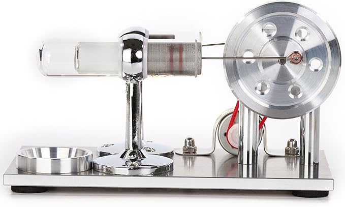 Sunnytech Hot Air Stirling Engine Motor Model Educational Toy Electricity Generator Colorful LED (SC001)
