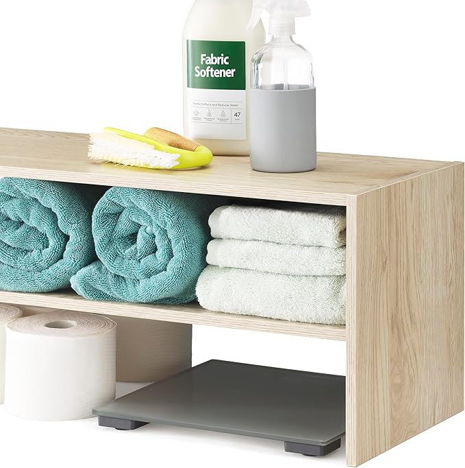 Whitmor Wood Stackable 2-Shelf Shoe Rack, 24 inches