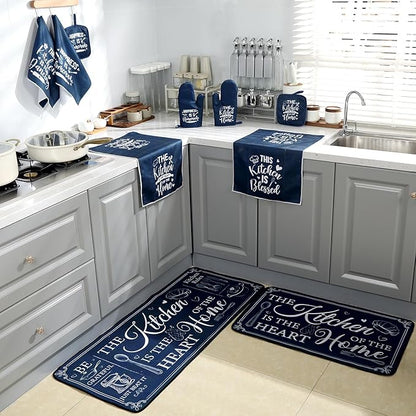 Fourluoo 10 Pcs Farmhouse Kitchen Decor and Accessories Set 4 Kitchen Towels 2