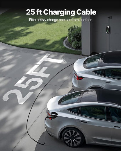 VEVOR Level 1/2 Tesla Charger, 16 Amp, Portable Electric Car EV Charger