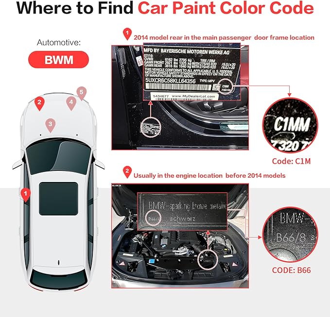 Carhoo C55/C77 Sparkling Copper Effect Touch Up Paint Compatible with 2023-2026 BMW 7 Series/i7/X7 (16ml)
