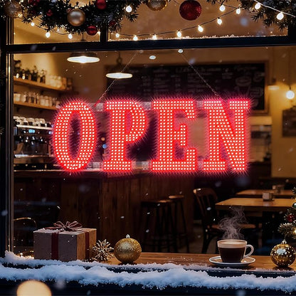 30" x 10" Large LED Open Signs