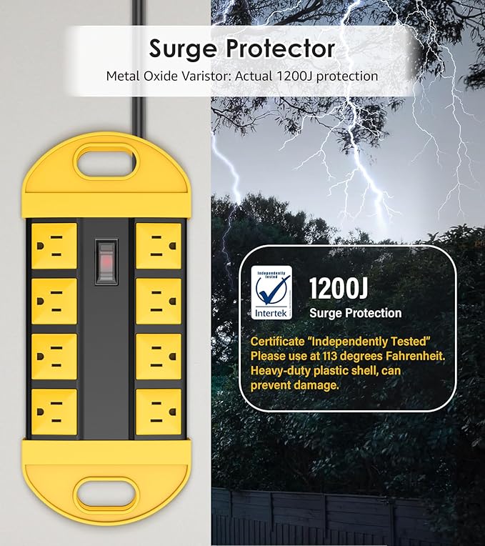 CCCEI Outdoor Power Strip Weatherproof