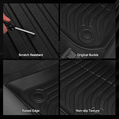 Floor Mats for Ford Explorer 2011-2014, Trunk Mat and Backrest Mat & Door Sill Guard All Weather TPE Protector for Ford Explorer Accessories