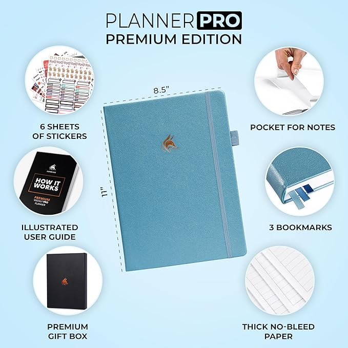 Clever Fox Planner Pro Premium – Luxurious Weekly & Monthly Planner