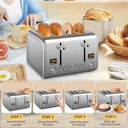 SEEDEEM 4 Slice Stainless Toaster