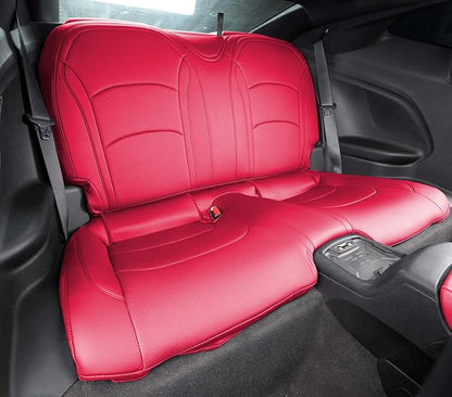 Seat Covers Custom Fit for Chevrolet Camaro 2010-2015 5th Gen Camaro LT LS SS Coupe Model Faux Leather Seat Covers…
