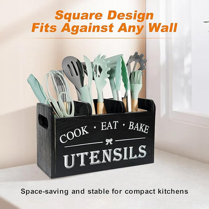 Wooden Kitchen Utensil Holder