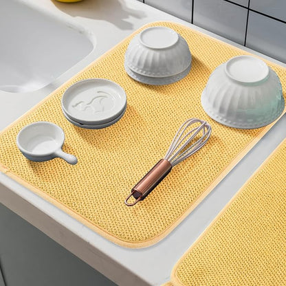 GeeRic Microfiber Dish Drying Mat, Super Absorbent Kitchen Dish Drying Pad