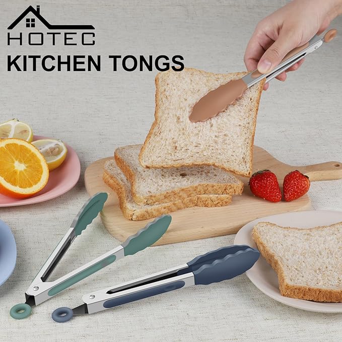 Hotec Mini Silicone Kitchen Tongs