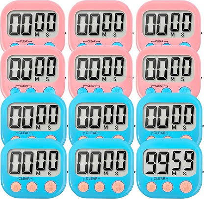 12 Pack Digital Kitchen Timer Small Classroom Timers