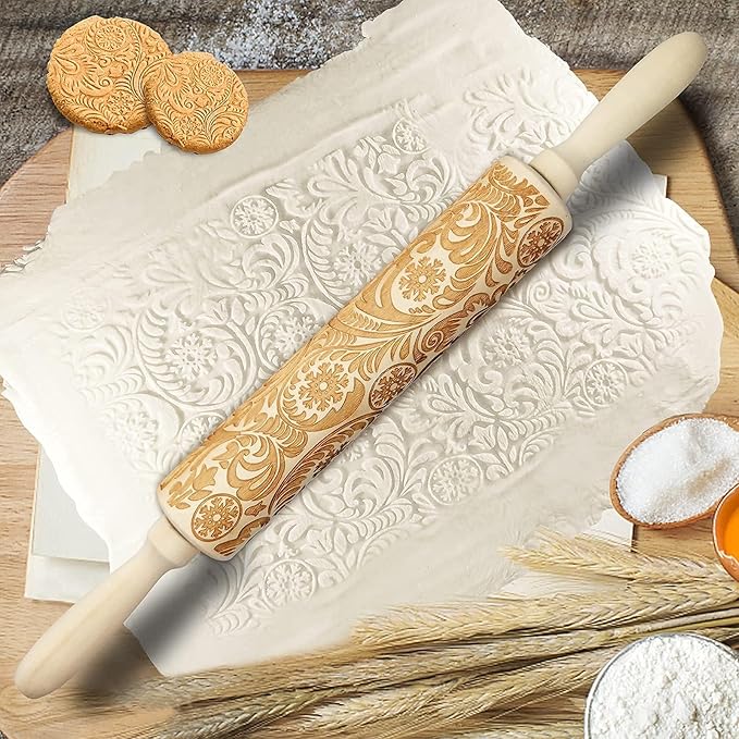 Embossed Wooden Rolling Pin, Embossing Rolling Pin