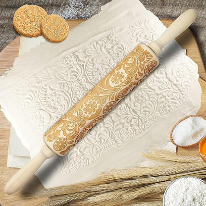 Embossed Wooden Rolling Pin, Embossing Rolling Pin