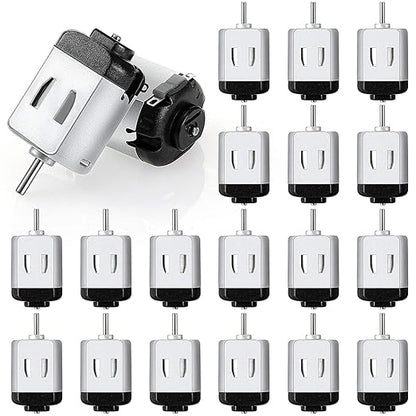 Mudder 20 Pieces Micro Electric Motor DC 1.5-3V 23000RPM Cars Toys Rectangular Small Electric Motor for DIY Toys Science Projects Metal Engine Motor Kit