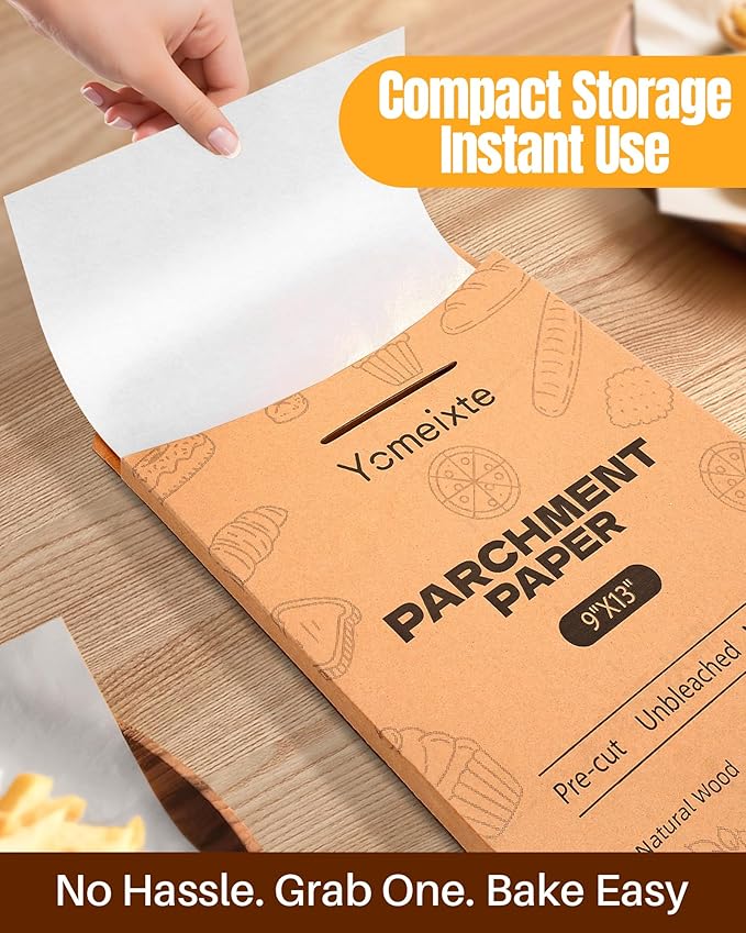 Parchment Paper Sheets, 280 Precut Unbleached Baking Paper Sheets