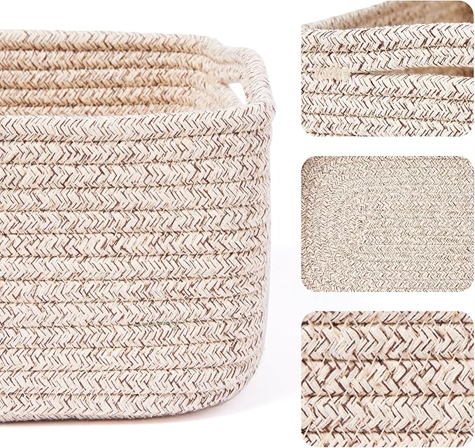 MiniArk Small Storage Baskets for Organizing | Closet Organizer Bins | Shelf