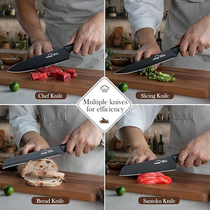 Knife Set, 15 Pieces Kitchen Knife Set