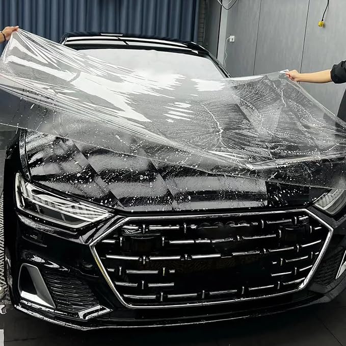 TPU Paint Protection Film PPF, Self-Healing Car Clear Bra with UV Resistance, 7.5MIL,Anti-Corrosion & Hydrophobic Coating, Anti-Oxidation, Gloss Enhancement. (29.5inchX236.2inch)