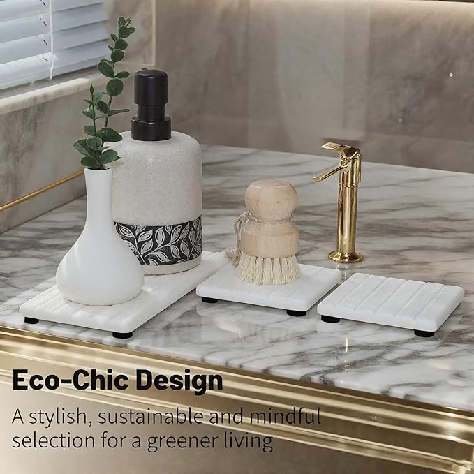 3PCS Stone Drying Tray, Stones Soap Trays, Water Absorbing Stone Tray