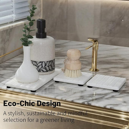 3PCS Stone Drying Tray, Stones Soap Trays, Water Absorbing Stone Tray