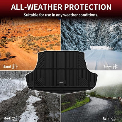 LASFIT Trunk Mat for Toyota Camry 2018-2026 & for Toyota Avalon 2019-2022, All Weather TPE Custom Fit Easy Clean Trunk Liner for Camry 2018-2025 Hybrid/L/LE/SE/TRD/XLE/XSE, Black