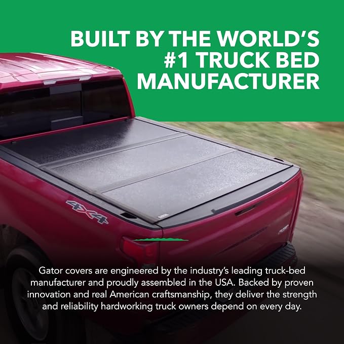 Gator EFX Hard Tri-Fold Truck Bed Tonneau Cover - Heavy-Duty Truck Bed Protection - Durable Aluminum Panels - Hard Folding Tonneau Cover - 2019-2026 Dodge Ram 1500 - 5'7" Bed
