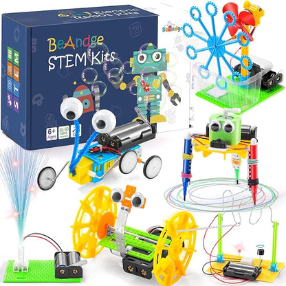 STEM Robotics Kit - 6 Set STEM Toys for Age 8-13 8-10, Kids Crafts for Girls Boys Toys Gifts 6 7 8 9 10 Year Old Birthday Gifts, Engineering Science Robot Building Kits for Kids Age 8-12 6-8
