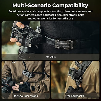 SMALLRIG Camera Clip with Plate, Quick Release System, Max Payload 40kg/88lb
