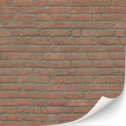 3 Sheets Self-Adhesive Wall Cladding for Dollhouse 1:12 Scale (Clay Bricks)