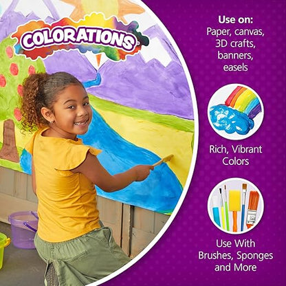 Colorations Paraben-Free Simply Washable Tempera Paint for Kids - 1/2 Gallon Value Size, Vibrant Red. Non-Toxic and Made in The United States