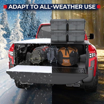 MOSTPLUS 5FT Tri Fold Soft Folding Truck Bed Tonneau Cover Compatible with Nissan Frontier 2005-2025 2026 Fleetside/Suzuki Equator 2009-2014 On Top 60Inch