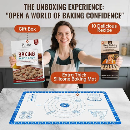 Baking Mats Silicone for Baking Sheet, Non Stick Pastry Mat for Dough Rolling