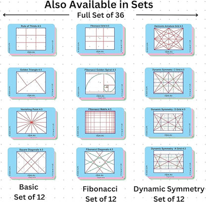 CLPA Basic Photographic Viewfinder Set: Rule of Thirds, Square Diagonals