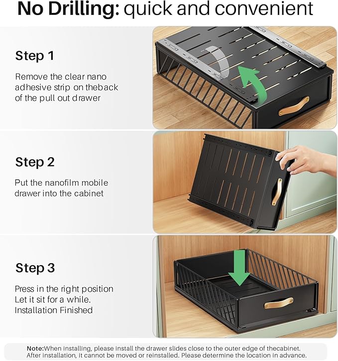 Pull out Cabinet Organizer, Heavy Duty Slide out Pantry Shelves Drawer Storage