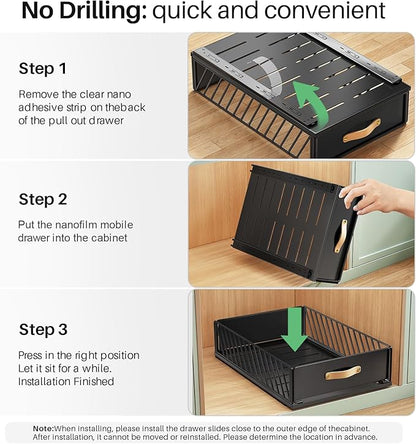 Pull out Cabinet Organizer, Heavy Duty Slide out Pantry Shelves Drawer Storage